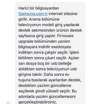 Samsung TV Güncelleme Ve App İndirme Sorunu