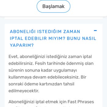 Fastphrases İadesi Yapılmıyor.