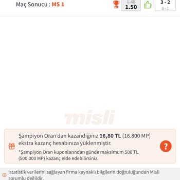 Misli.com Kupondan Maç Çıktı
