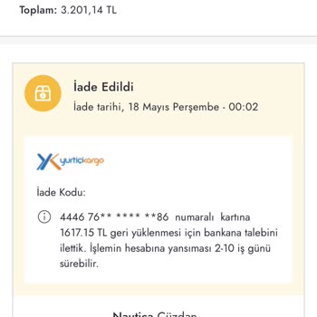 Calvin Klein Paramın İade Edilmesini İstiyorum