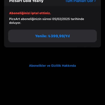 PicsArt Abonelik Ücreti İçin İade Talebi