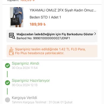 Flo.com.tr 1 Haftada Kargoya Verilmeyen Ürün!