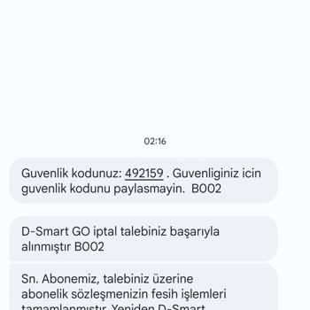 D Smart GO Üyelik İptali