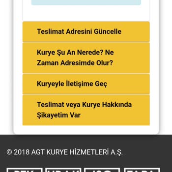 AGT Kurye (aynigunteslim.com) Teslim Etmiyorlar Cevapta Vermiyorlar