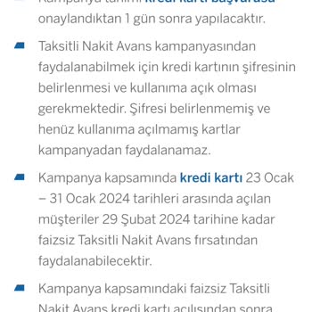 Garanti BBVA Sıfır Faizli Taksitli Nakit Avans