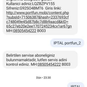 Portfun. Mobi_2 Üyelik Ve İadesi Hakkında Şikayet