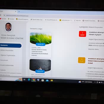 Anadolu Üniversitesi E Kampüs Uygulamasında Dersler Gözükmüyor