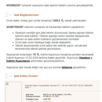Trendyol 2 Adet Aldığım Ürünün Ücret İadesini 1 Adet Olarak Yaptı