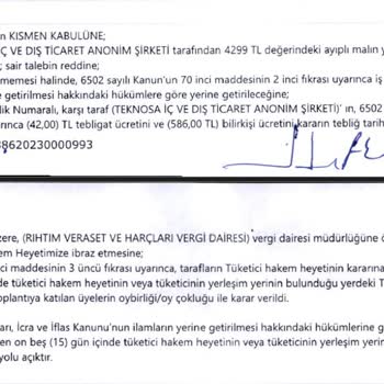 Teknosa İade Paramı Yatırmıyor