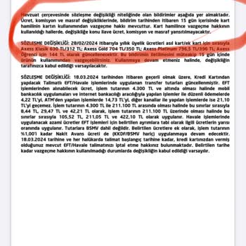 Akbank Kart Aidatı Alınmayacağı Söylenerek Tahsilat Yapıyor