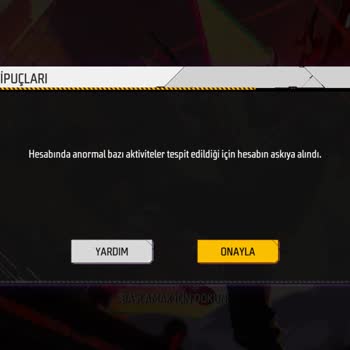 Garena Free Fire Durduk Yere Hesabım Banlandı