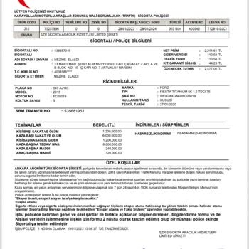 Ankara Sigorta Trafik Sigortasının Ödeme Yapmaması