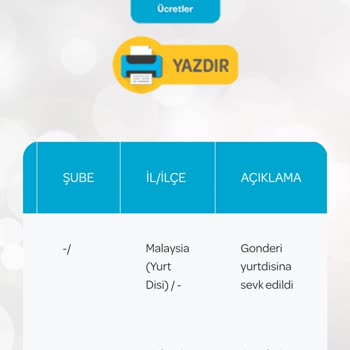 PTT Kargo PTT Yurt Dışı Kargom 8 Gündür Transit Halinde Gözüküyor