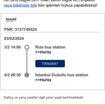 Kamil Koç Otobüs Arızası Şikayeti