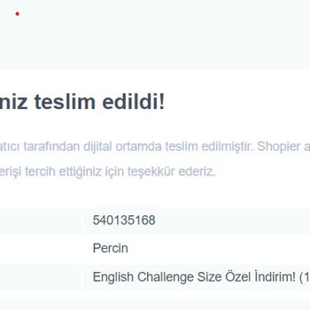 Perçin İmrek İade - Dönüş Yapılmadı