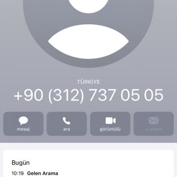 0312 737 05 05 Asılsız Arama Kişisel Bilgilerin Korunmaması