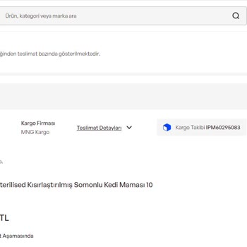 idefix Kedi Kuru Maması Siparişi Teslimatı Hakkında Şikayet