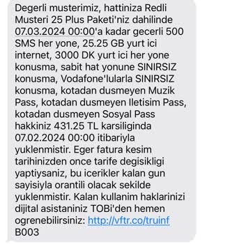 Vodafone Faturamda Beklenmedik Yükselişe Şaşkınım