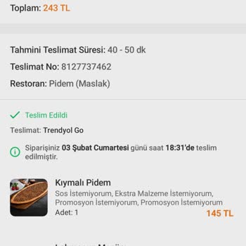 Pidem Maslak Eksik Ürün Gönderdi Paramı İade Etmiyor