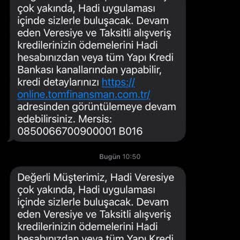Hadi TOM Pay Hadiveresiye SMS Yağmuru