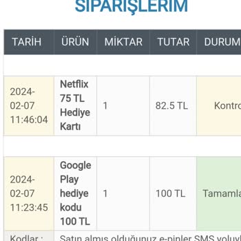 epin.com.tr Epin Şikayet Verdiğim Sipariş SMS Yoluyla Size İletilecek Denildi