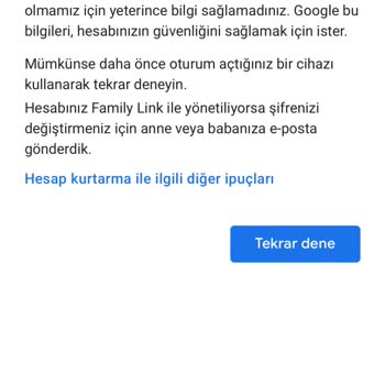 Gmail Hesap Kurtarma Sorunu