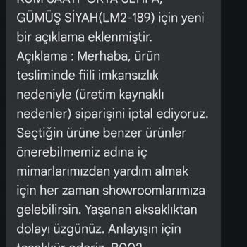 Vivense Siparişimi İptal Etti