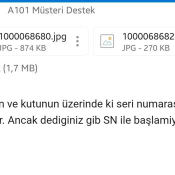 A101'den Aldığım Ürün Bozuk Çıktı.