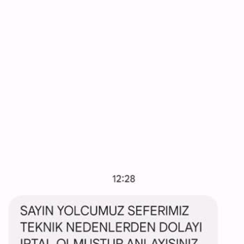 Obilet Sefer İptal Edildi