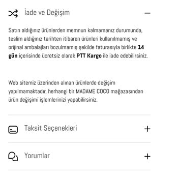 Madame Coco Sipariş Verdiğim Ürün Yanlış Ve Eksik Geldi.