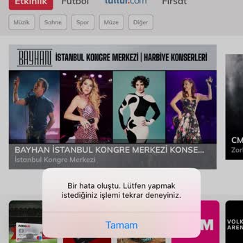 Passolig "bir Hata Oluştu"