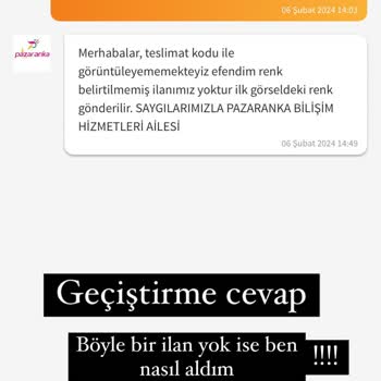 Pazaranka Bilinçli Olarak Yanlış Ürün Gönderildi