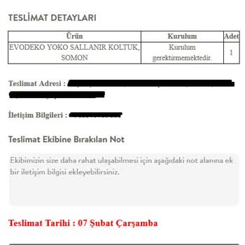 Vivense Satış Sonrası Destek İle İlgili Sorun