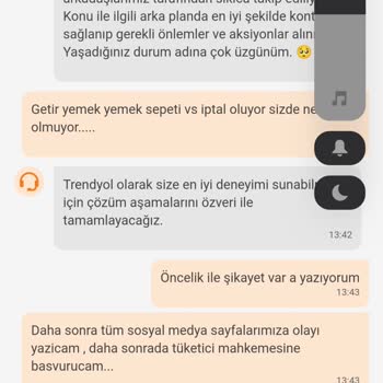 Sipariş İptal Ve Düzeltme İmkanı Sunmayan Trendyol Yemek