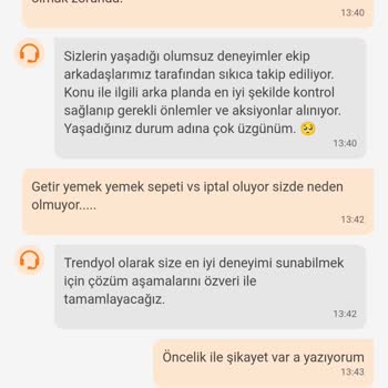 Sipariş İptal Ve Düzeltme İmkanı Sunmayan Trendyol Yemek