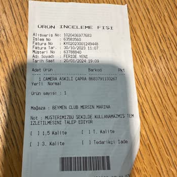 Beymen Club Çantayla İlgili Problem
