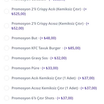 KFC Promosyon Seçmek Zorunda Bırakıyorlar