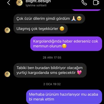 Blight Design Ürün Hala Teslim Edilmedi