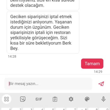 Komagene Çiğköfte Sipariş Gelmiyor