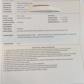 Xiaomi Mi Mop Arıza-bood Teknik Servis Sıkıntısı