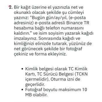 Binance TR Telefon Numarası Güncelleme