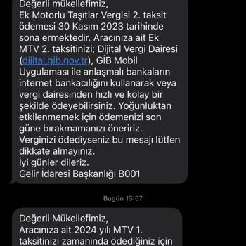 Gelir İdaresi Başkanlığından Gelen Mesaj