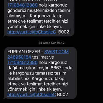 Swist Butik İade Yapılmaması