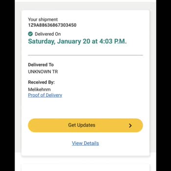 UPS'in Yalan Beyanı Sebebiyle Ürün İadesi Yapamıyorum. Ürün Kayıp.