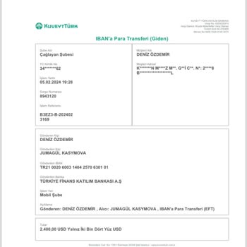 Kuveyt Türk İşlem Hakkında Bilgi İstiyorum