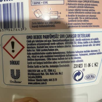 OMO Baby Sıvı Deterjan Sahte Ürün Satışı