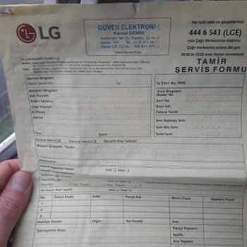 LG TV Güven Elektronik Hatalı LED Değişimi