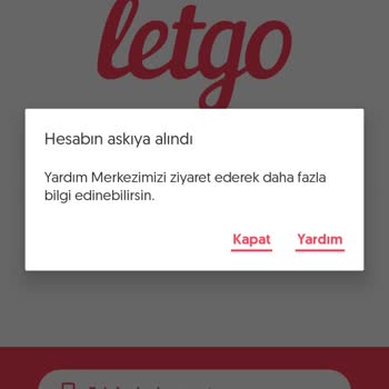 Letgo Hesap Askıya Alındı