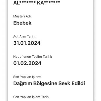 AGT Kurye (aynigunteslim.com) Ebebek Siparişim Neden Geçikti?