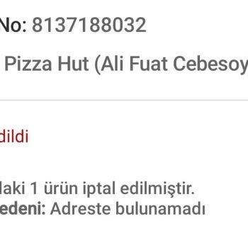 Trendyol Yemek Siparişi Kurye Siparişi İptal Etmiş
